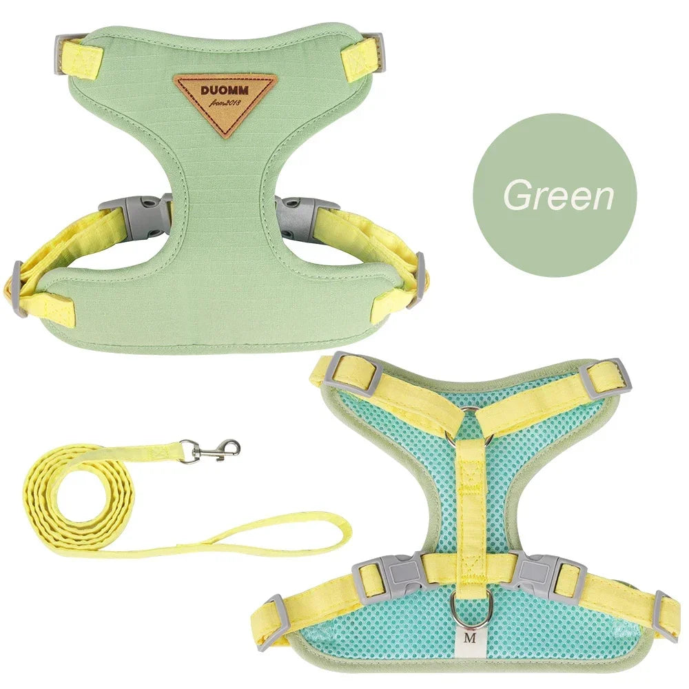 Cat Puppy Outdoor Walking Supplies Fashion Pet Harness and Leash Set for Small Dogs Cats Breathable Durable Kitten