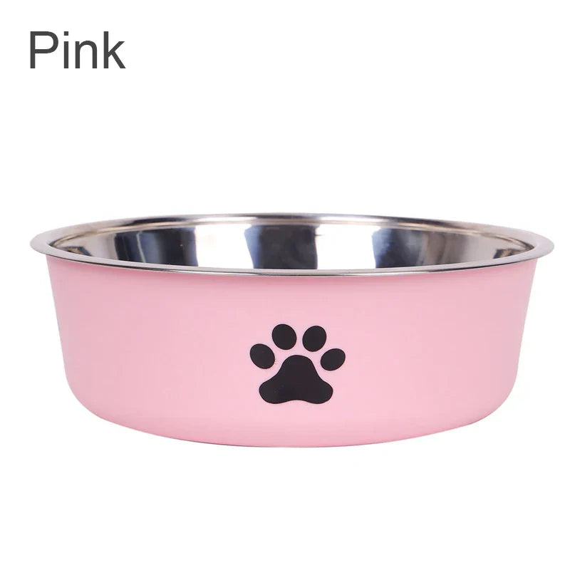 Dog Water Bowl with Non-Slip Rubber Base And Cats And Dogs Drinking Water Feeding Pet Bowl Stainless Steel