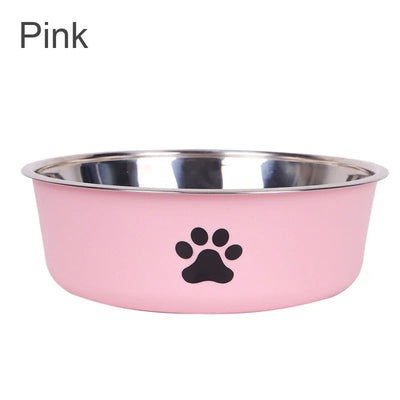 Dog Water Bowl with Non-Slip Rubber Base And Cats And Dogs Drinking Water Feeding Pet Bowl Stainless Steel