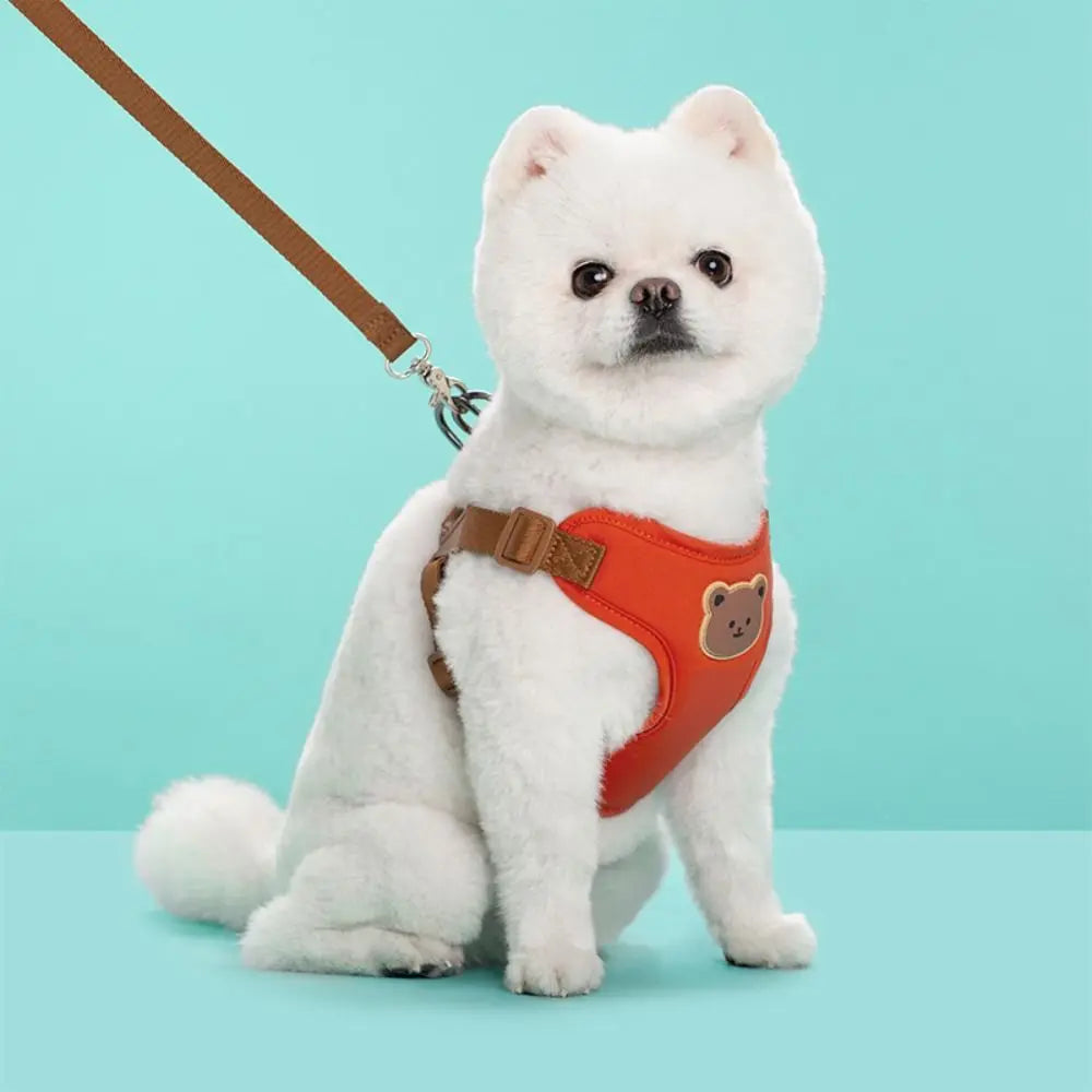 Creative Cute Pet Harness Leash Anti-Escape Adjustable Dog Collar Harness No Pull Cat Chest Strap Vest