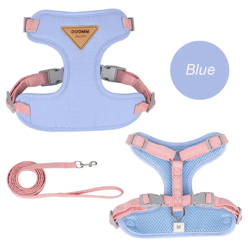 Cat Puppy Outdoor Walking Supplies Fashion Pet Harness and Leash Set for Small Dogs Cats Breathable Durable Kitten